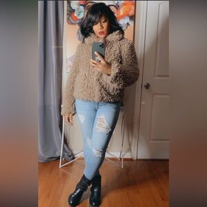 Zara women Sherpa jacket pre owned